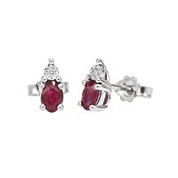 Earrings Bliss Woman Stephanie in White Gold Rubino 0.02 Ct 20069994 - 20069994